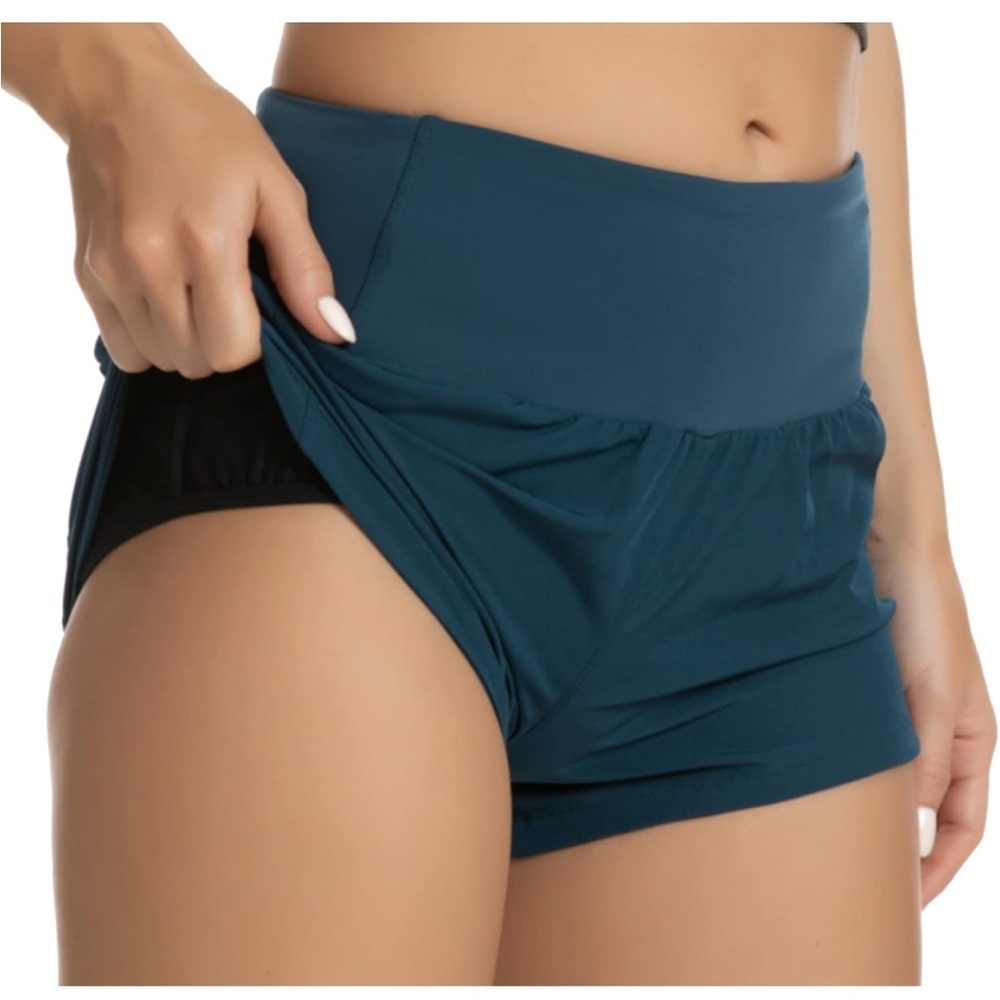 ✨2 for $35 ALL SHORTS! GYM PEOPLE - Running Shorts 4" DARK TEAL Small - Picture 5 of 8